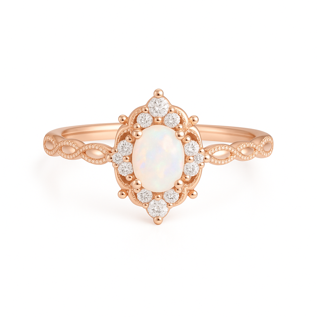Fia Opal Ring Sterling Silver