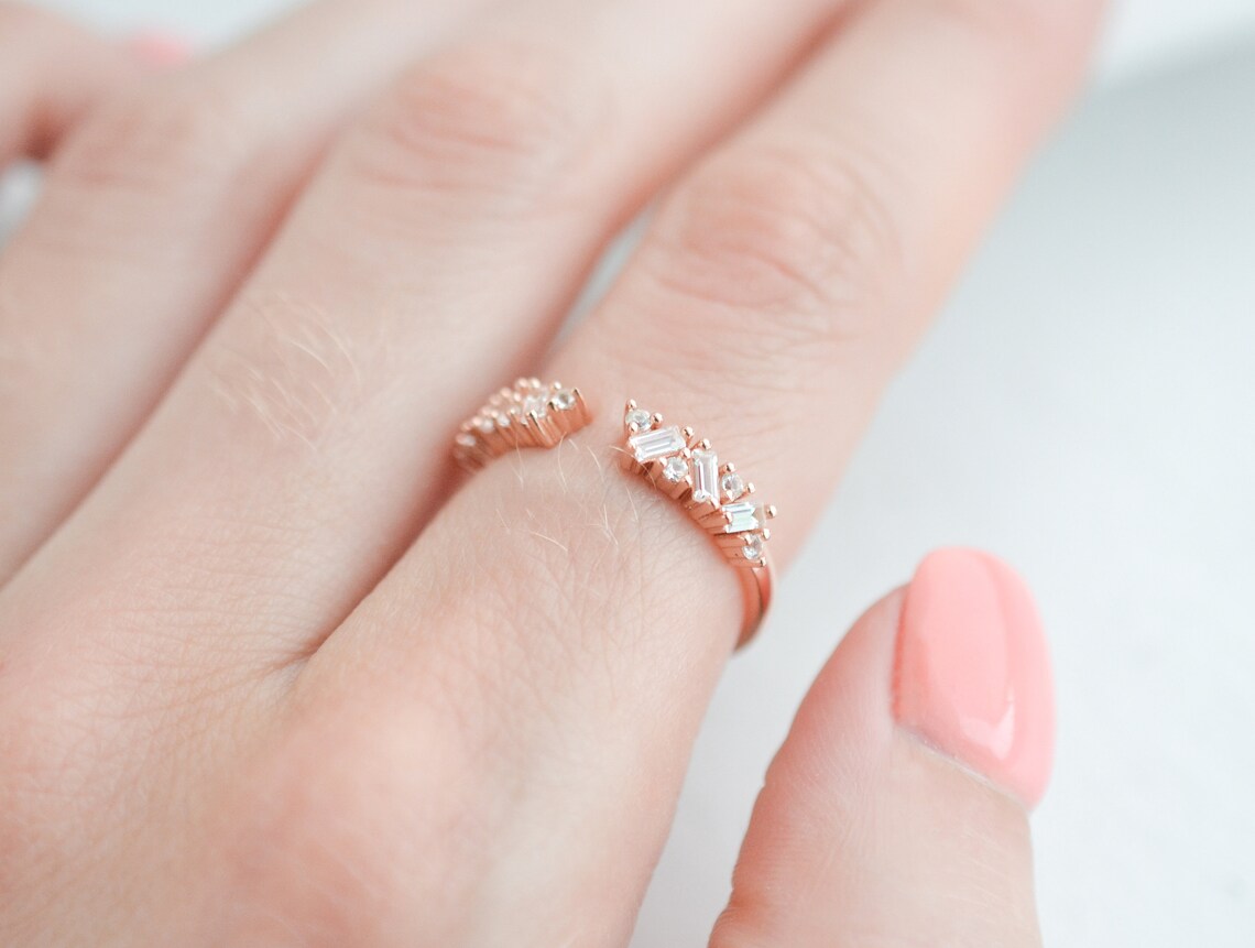 Jni Open Gemstone Stacking Band