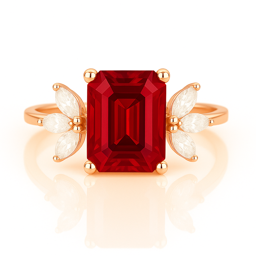 Ivy Morganite Ring Rose Gold