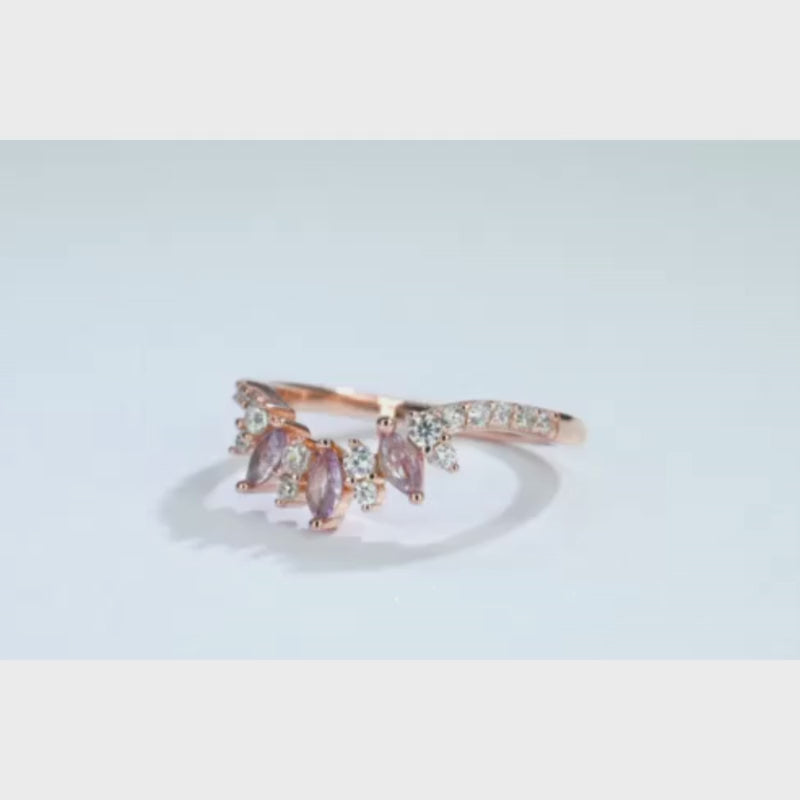 Noah Curved Morganite Stacking Band