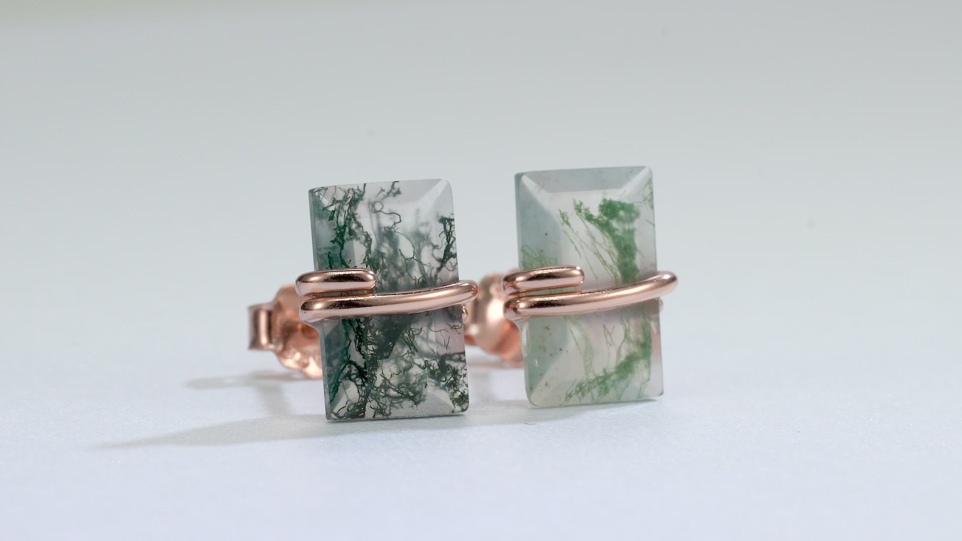 Gabi Moss Agate Earrings Sterling Silver