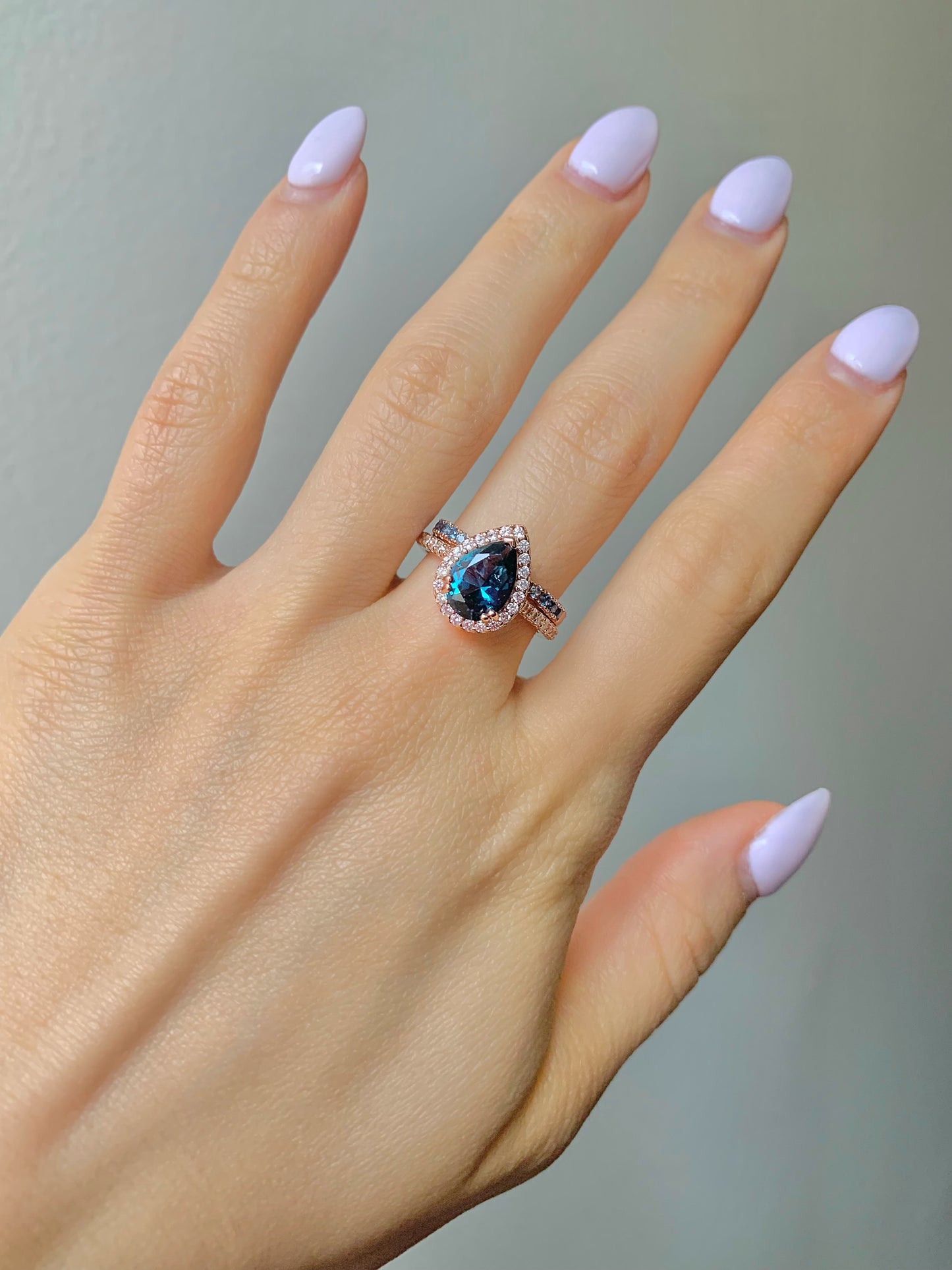 Nia & Esi London Blue Topaz Ring Set