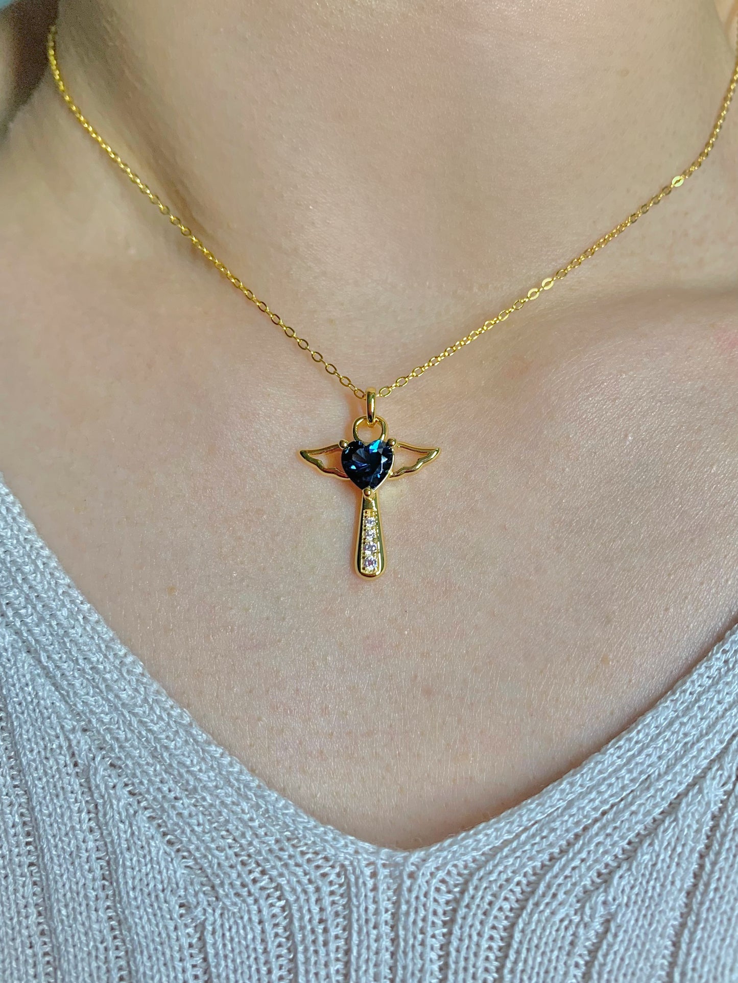 Bai Angel Necklace London Blue Topaz