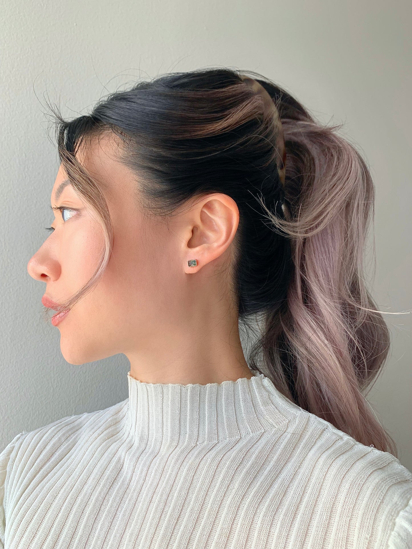 Nya Moss Agate Earrings