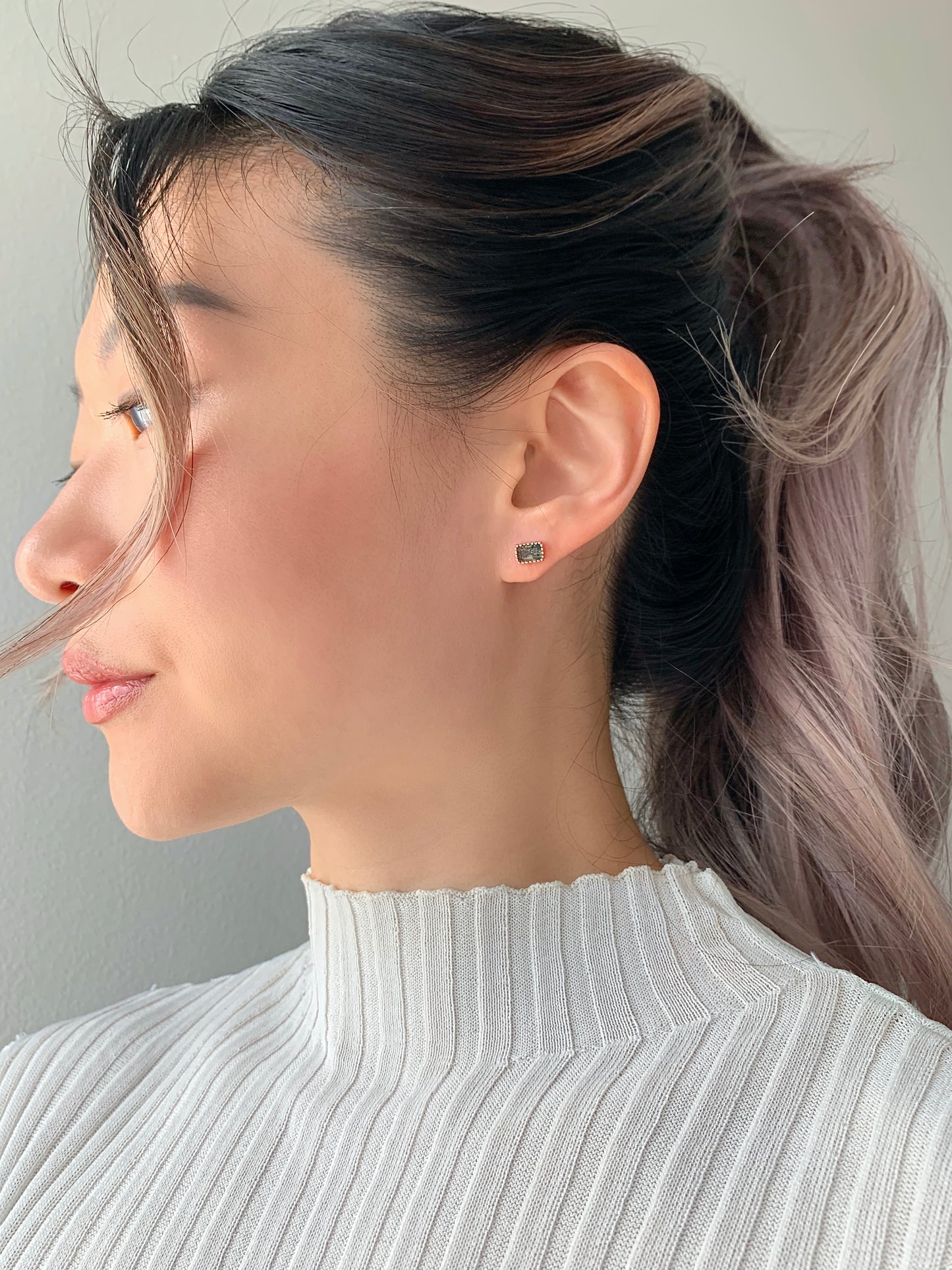 Nya Moss Agate Earrings