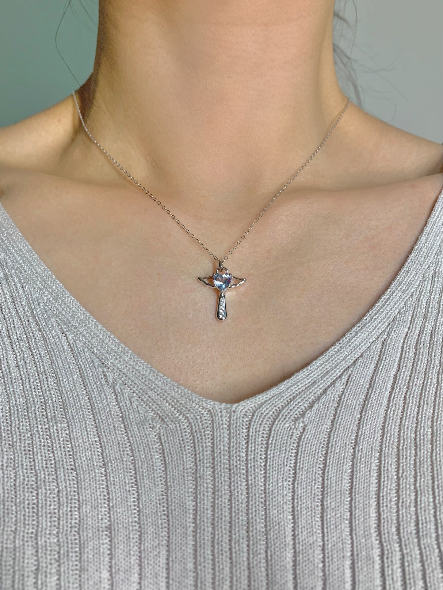 Bai Angel Necklace Aquamarine
