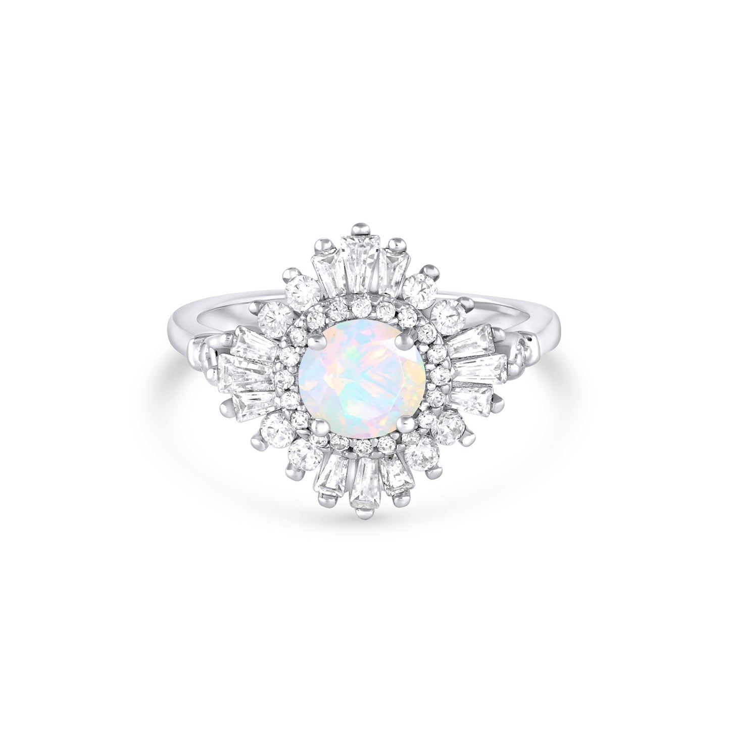 Mae Opal Ring Sterling Silver