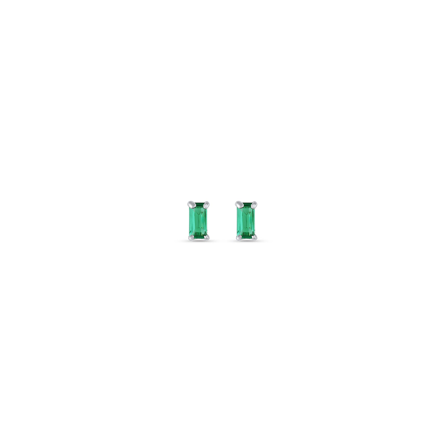 Pia Emerald Earrings Sterling Silver