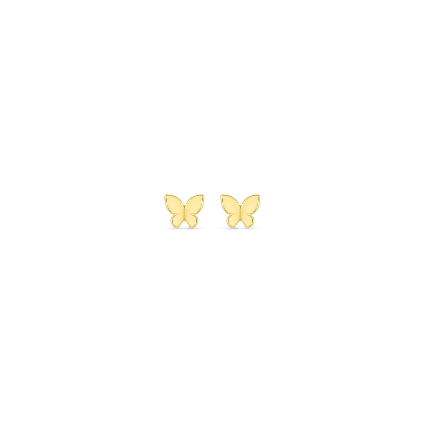 14k Solid Gold Butterfly Earrings Screw Backs