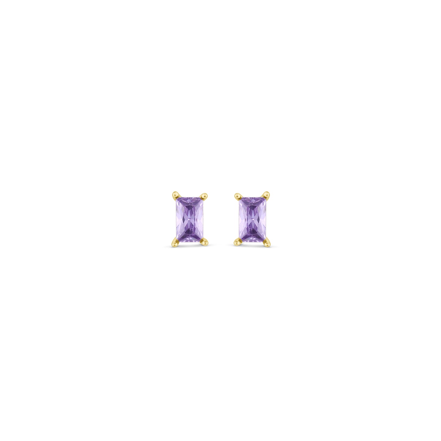 Dei Amethyst Earrings Gold