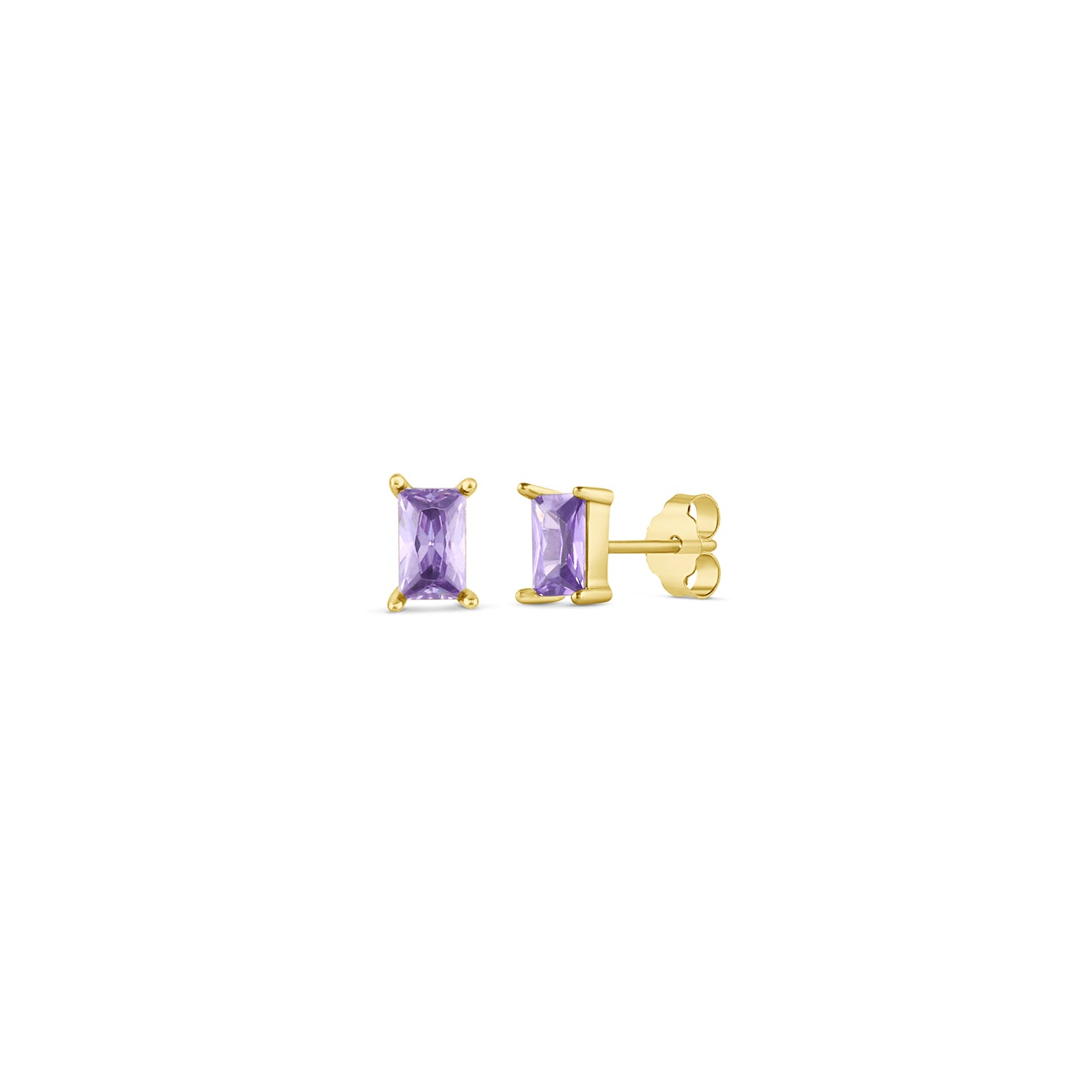 Dei Amethyst Earrings Gold