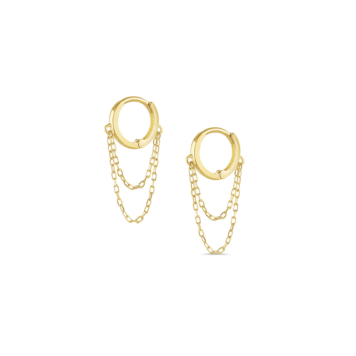 Ula 9K Solid Gold Hoop Earrings