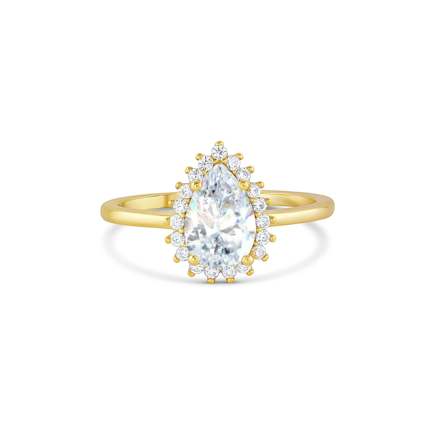 Asa White Sapphire Ring Rose Gold
