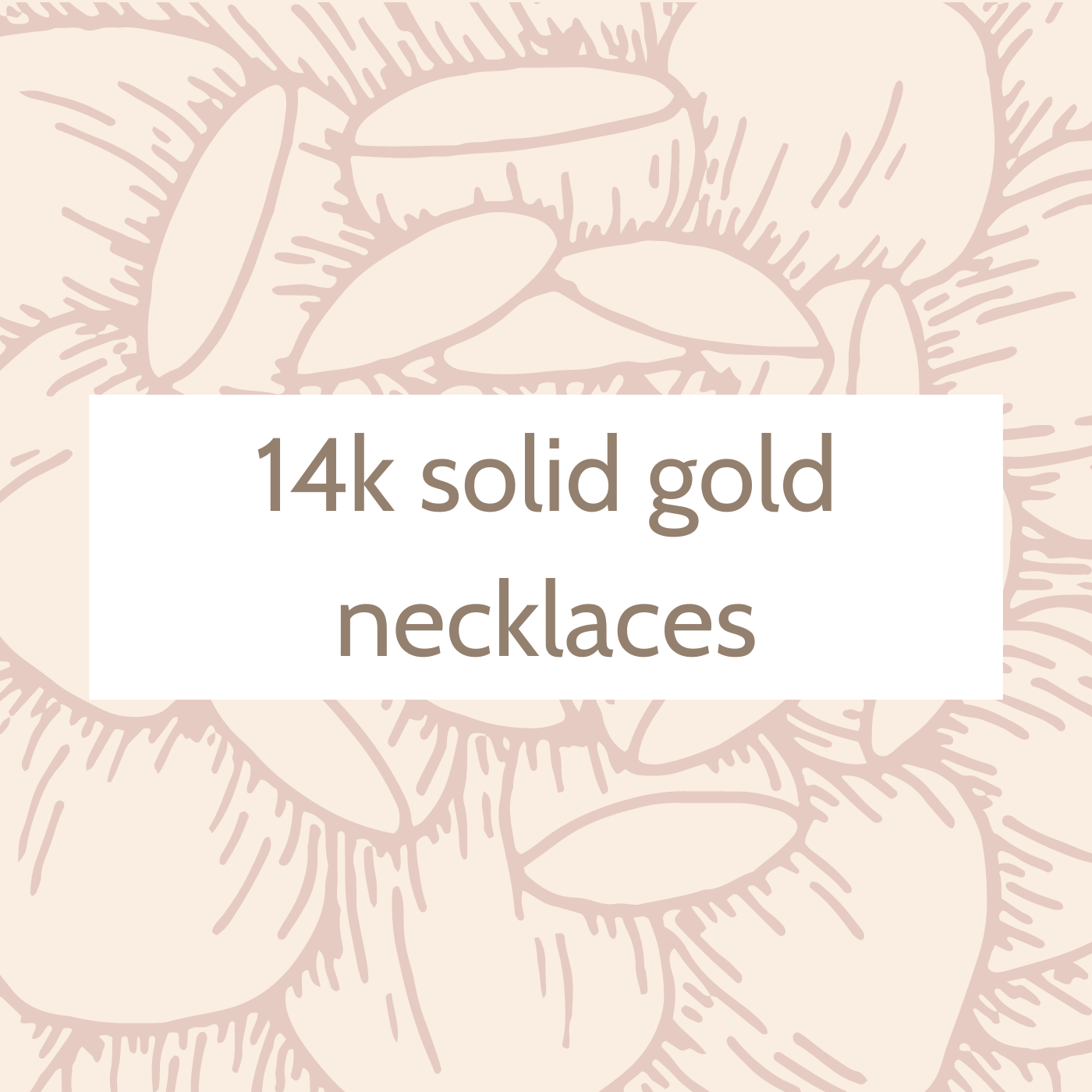 14K Solid Gold Necklaces