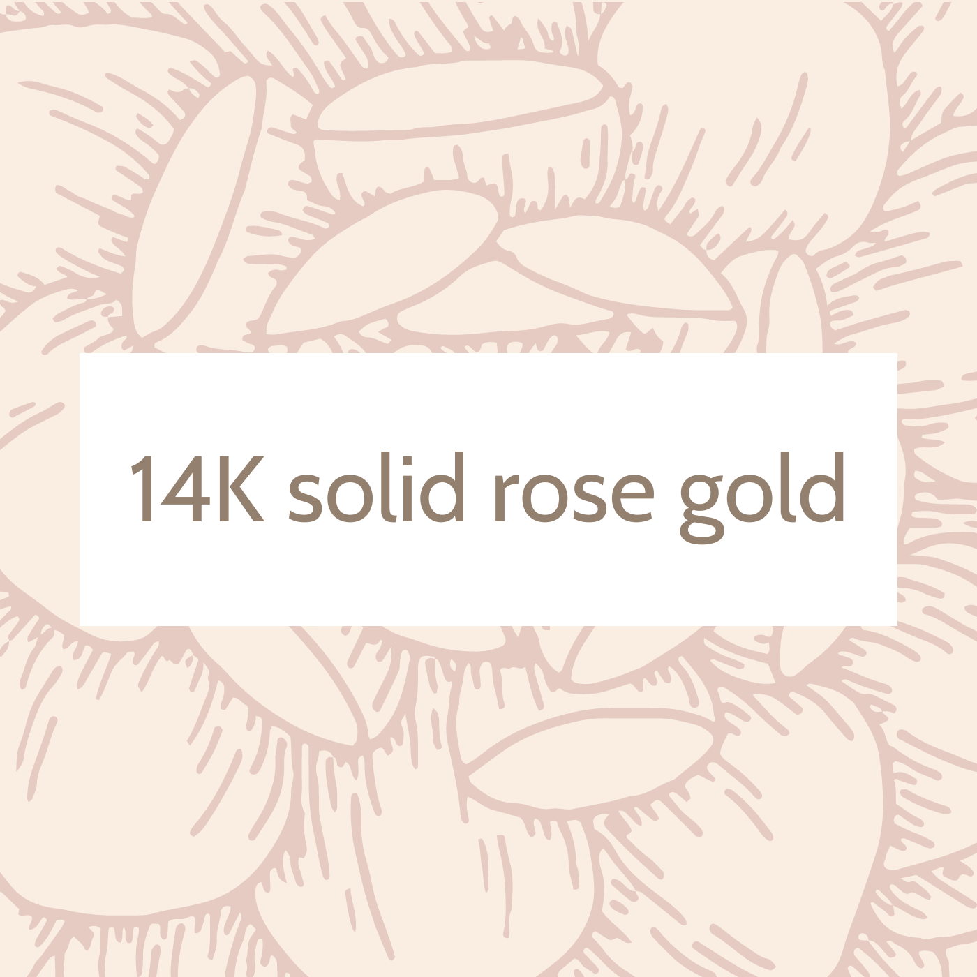 14K Solid Rose Gold