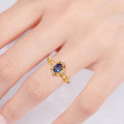 Fia Emerald Ring Gold