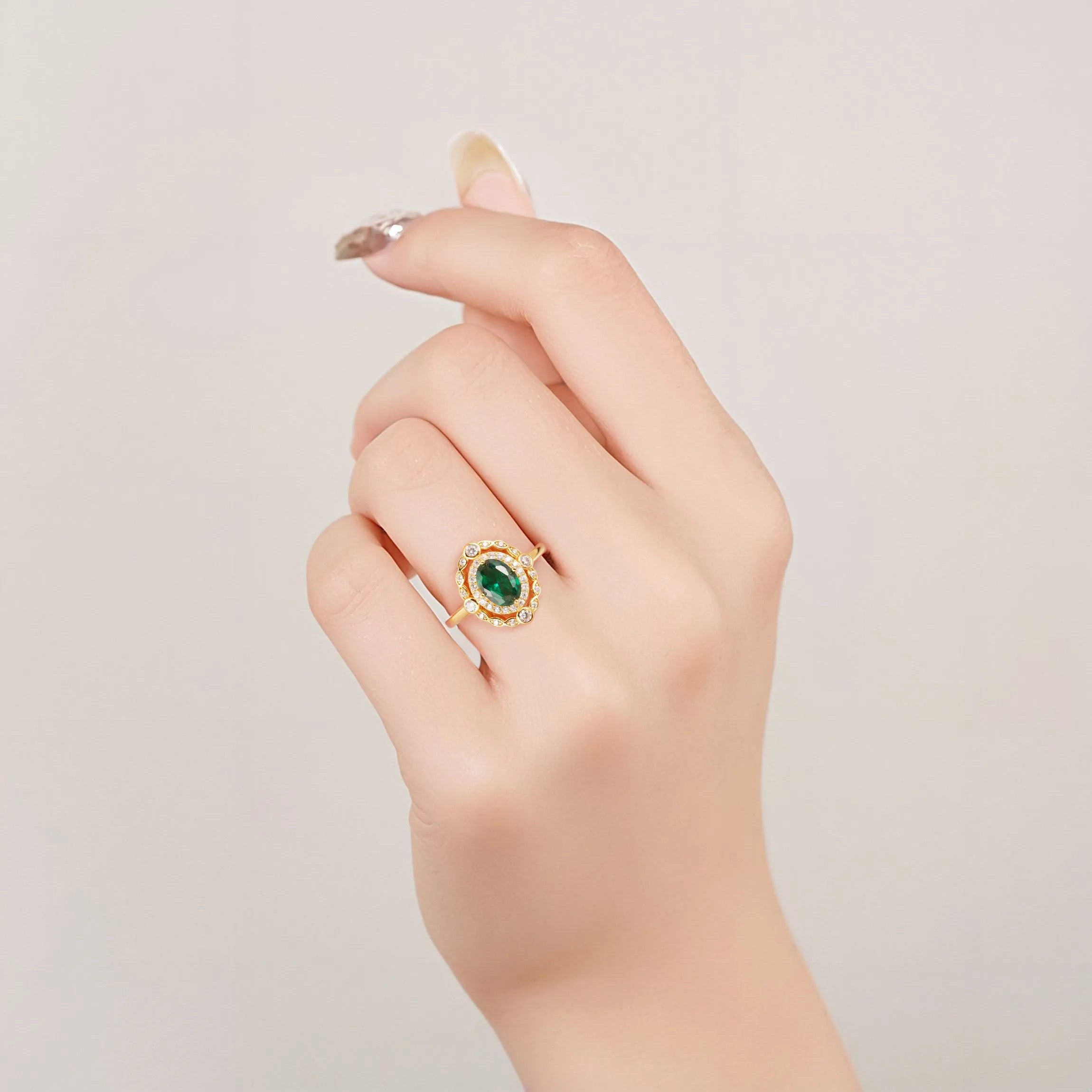 Ana Emerald Ring