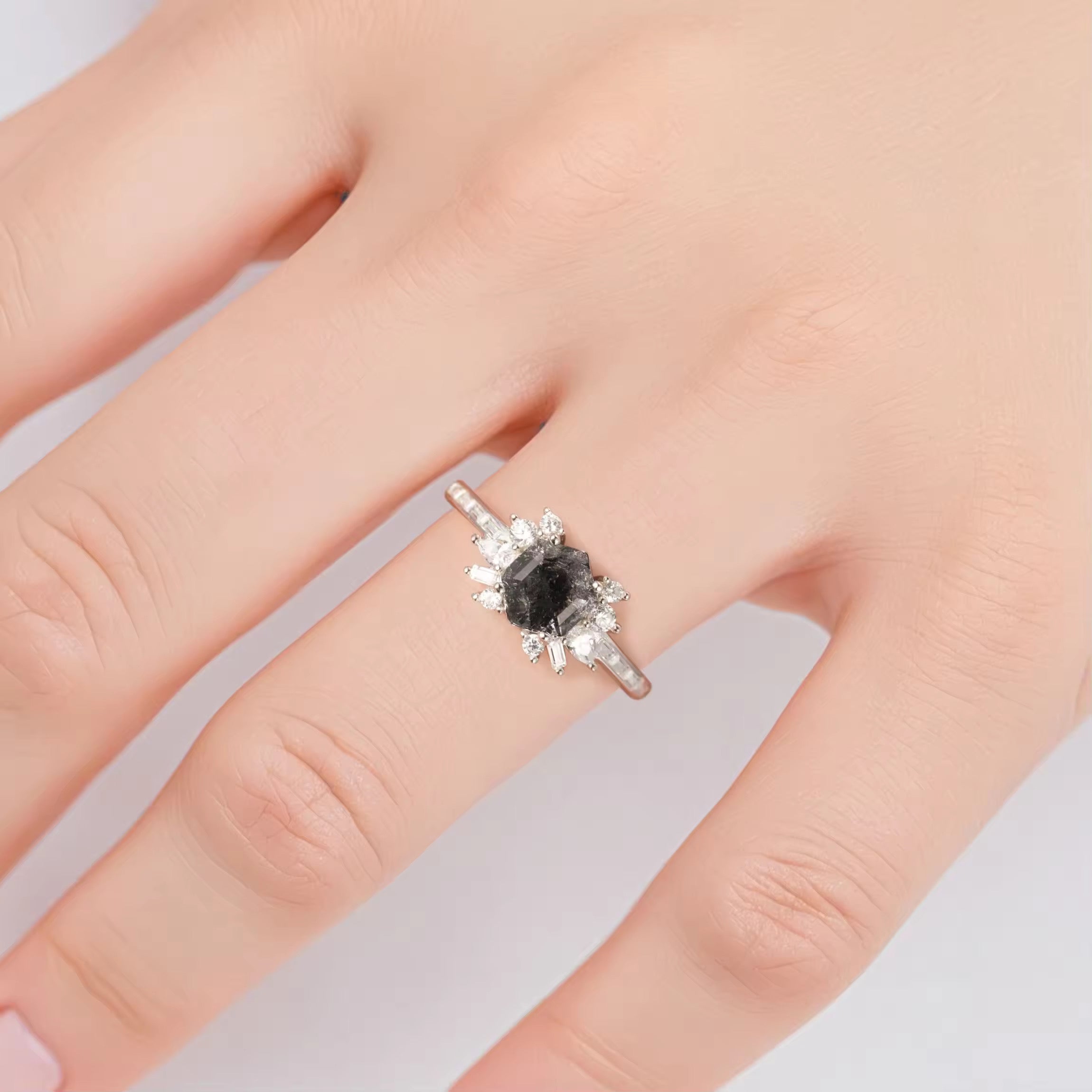 Uare Black Rutilated Quartz Ring