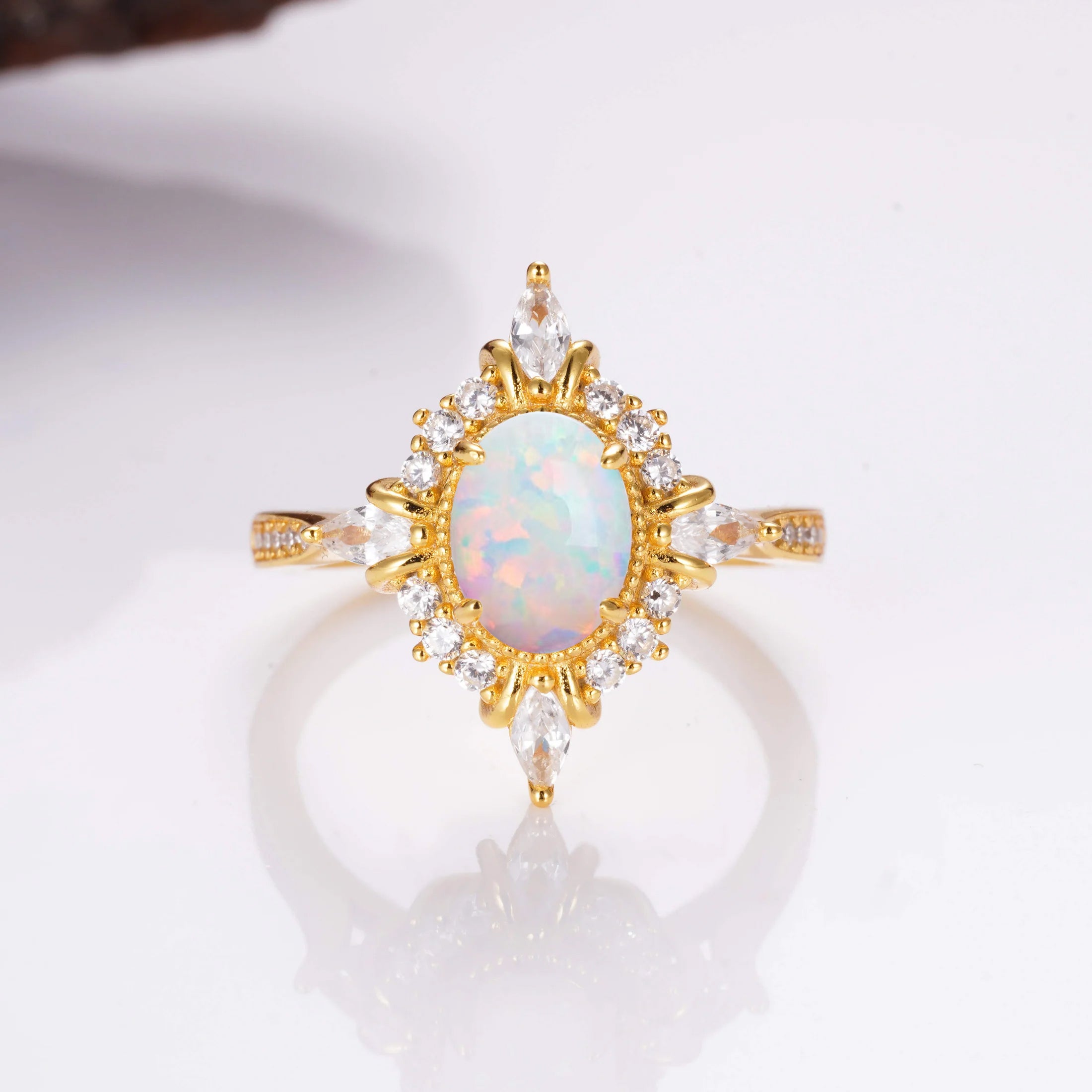 Mia Opal Ring Rose Gold