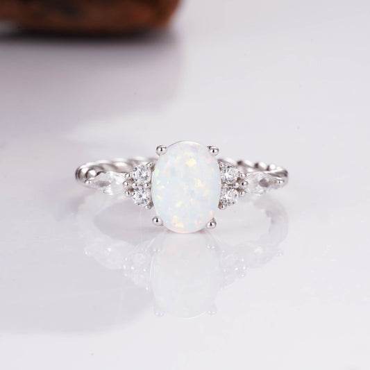 Fig Opal Ring Sterling Silver