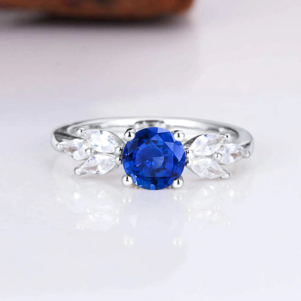 Ada Sapphire Ring Sterling Silver