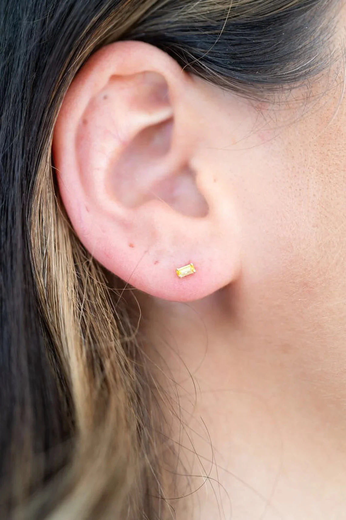 Pia 14k Solid Rose Gold Amethyst Earrings