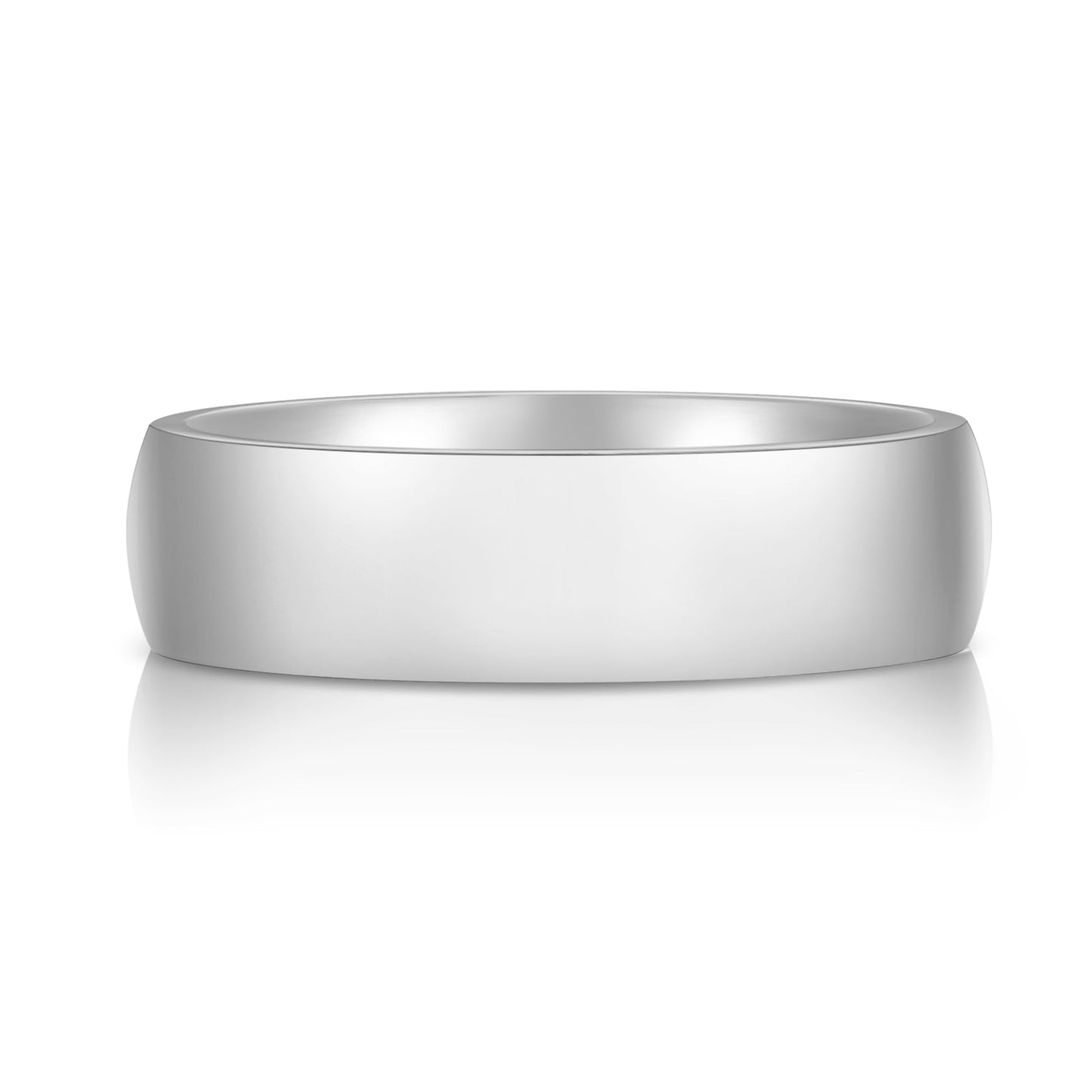 Troy 6mm Tungsten Men's Wedding Band Silver