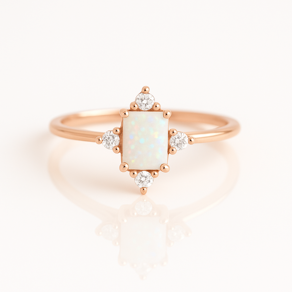 Sia Opal Ring Rose Gold