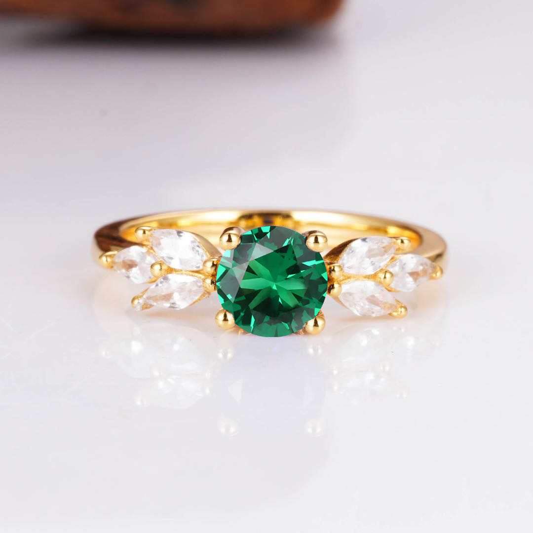 Ada Emerald Ring Gold