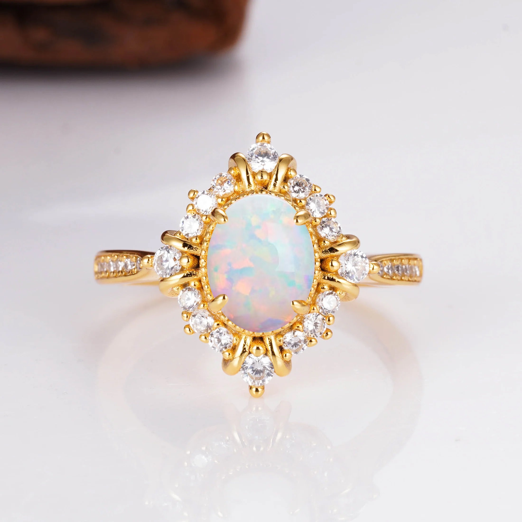 Mei Opal Ring Sterling Silver