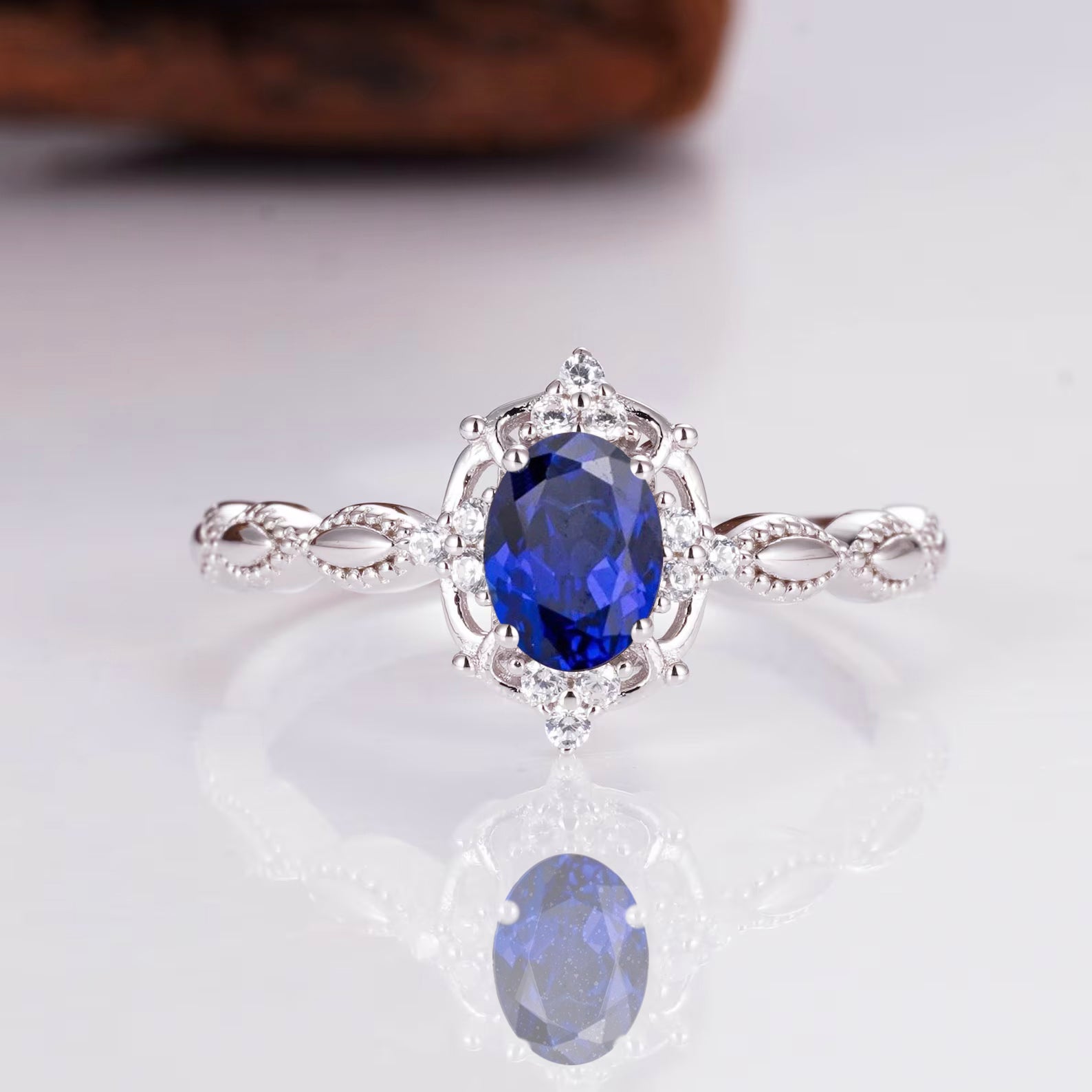 Fia Sapphire Ring Sterling Silver