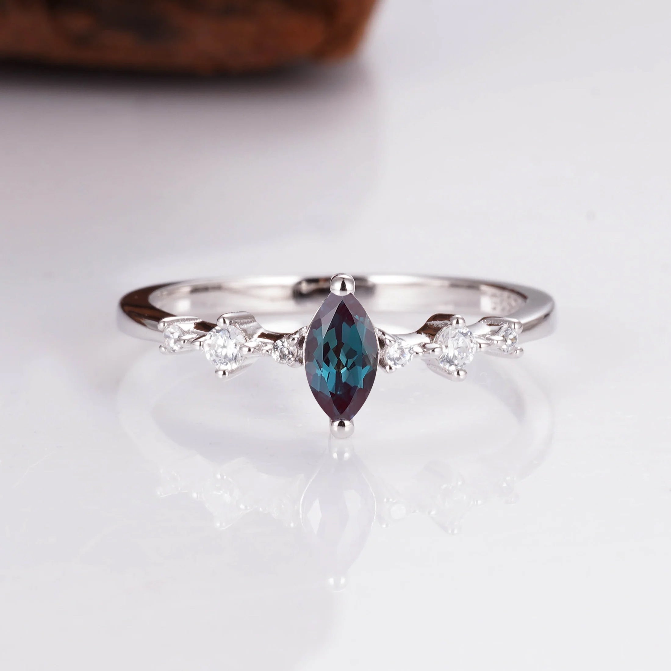 Ava Alexandrite Ring Sterling Silver