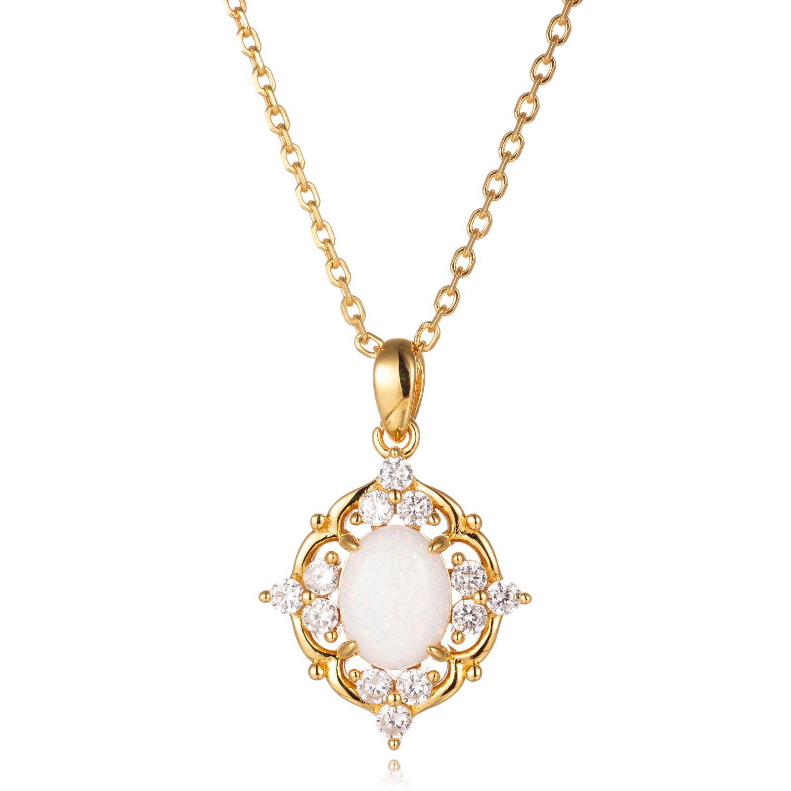 Fia Opal Necklace Gold
