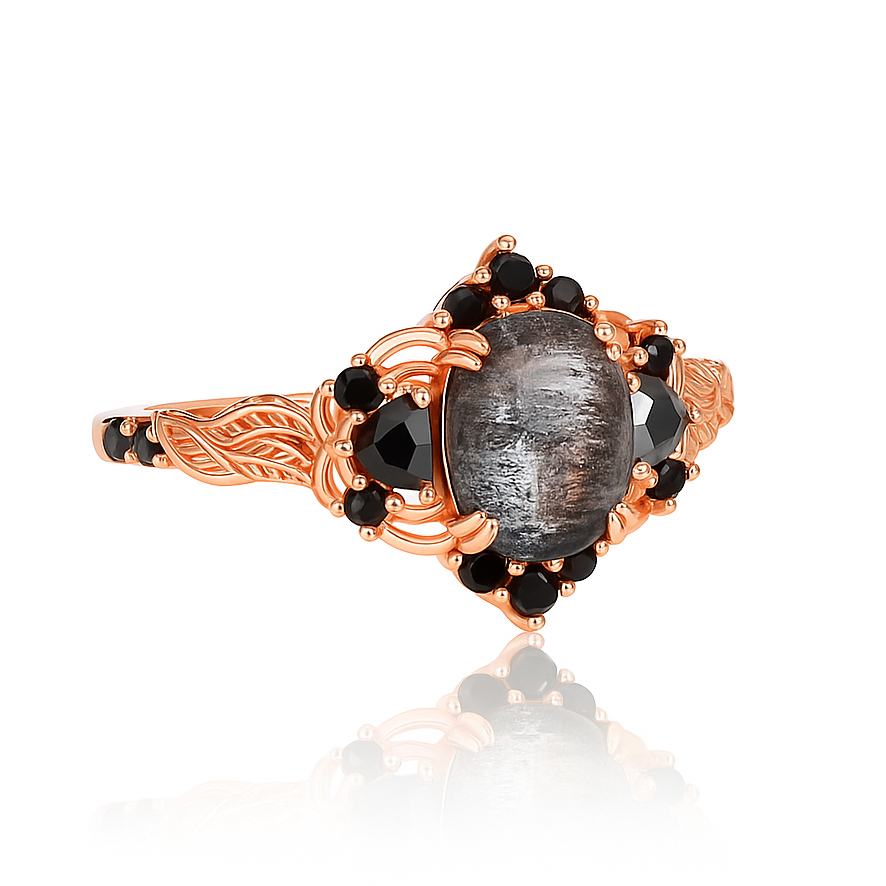 Lilly Salt and Pepper Diamond Ring