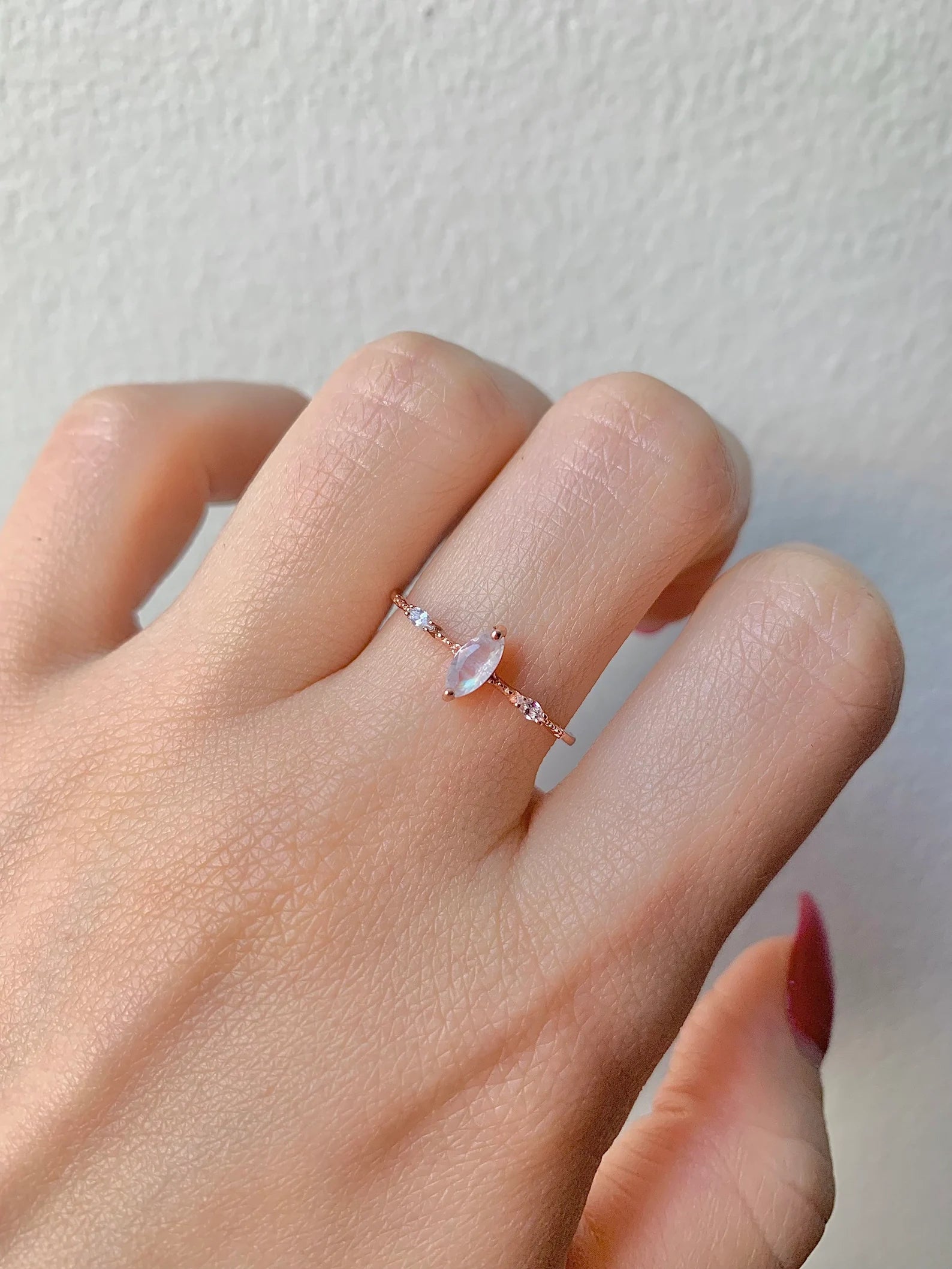 Aya Moonstone Ring Gold