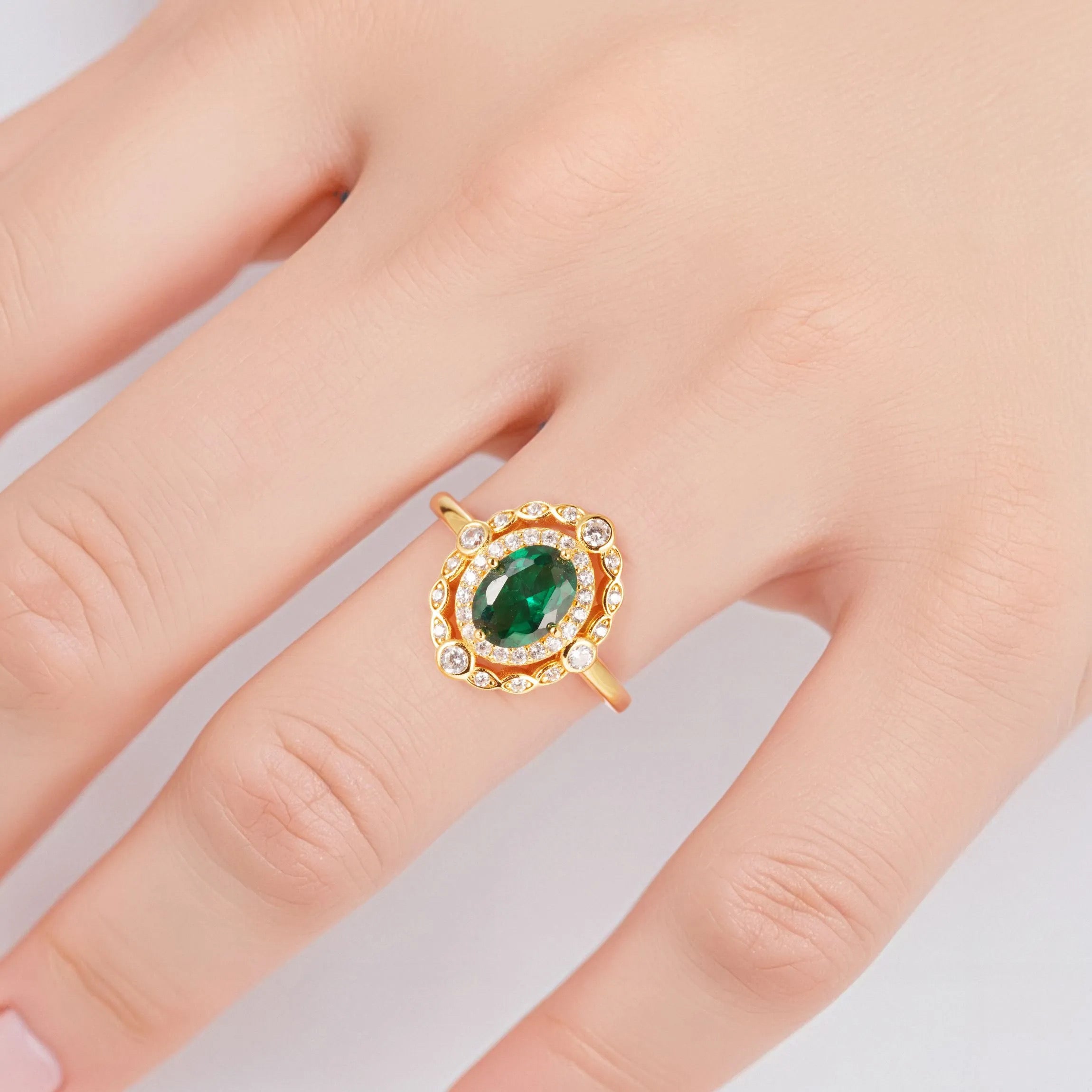 Ana Emerald Ring