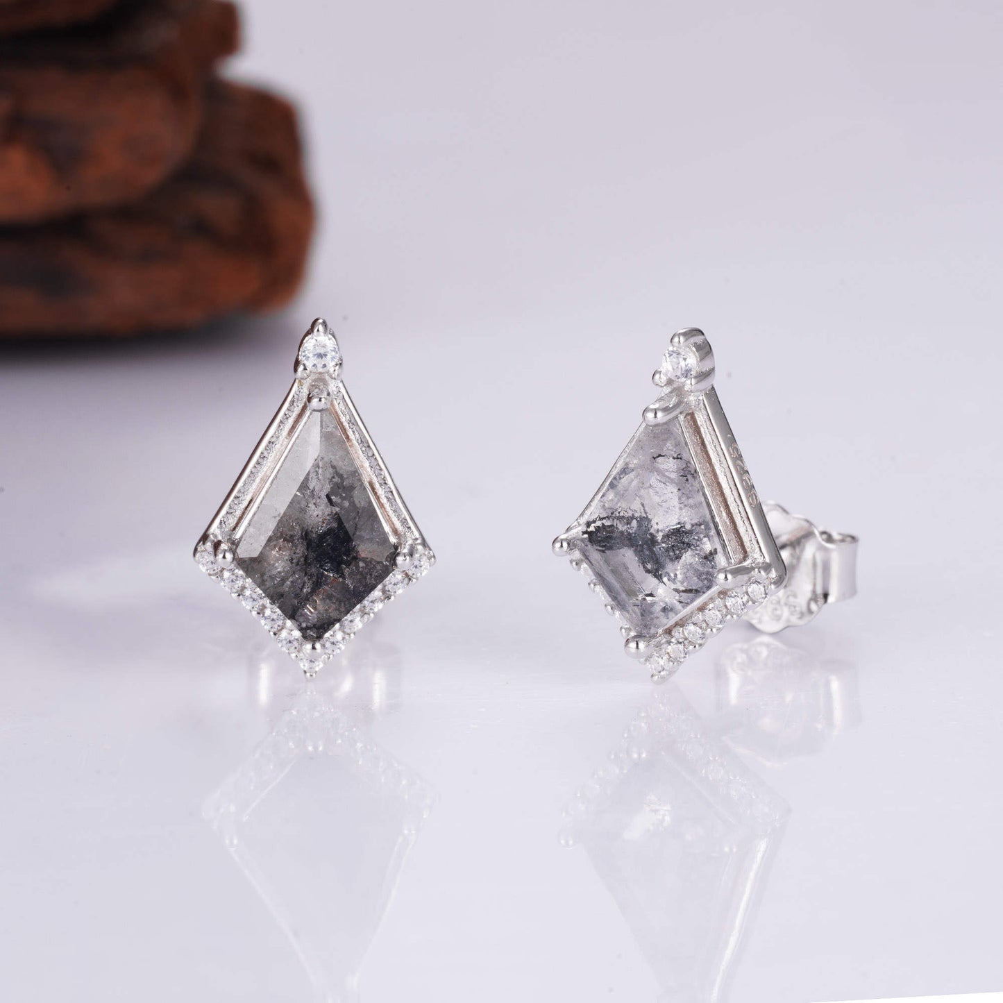 Dania Salt and Pepper Diamond Earrings