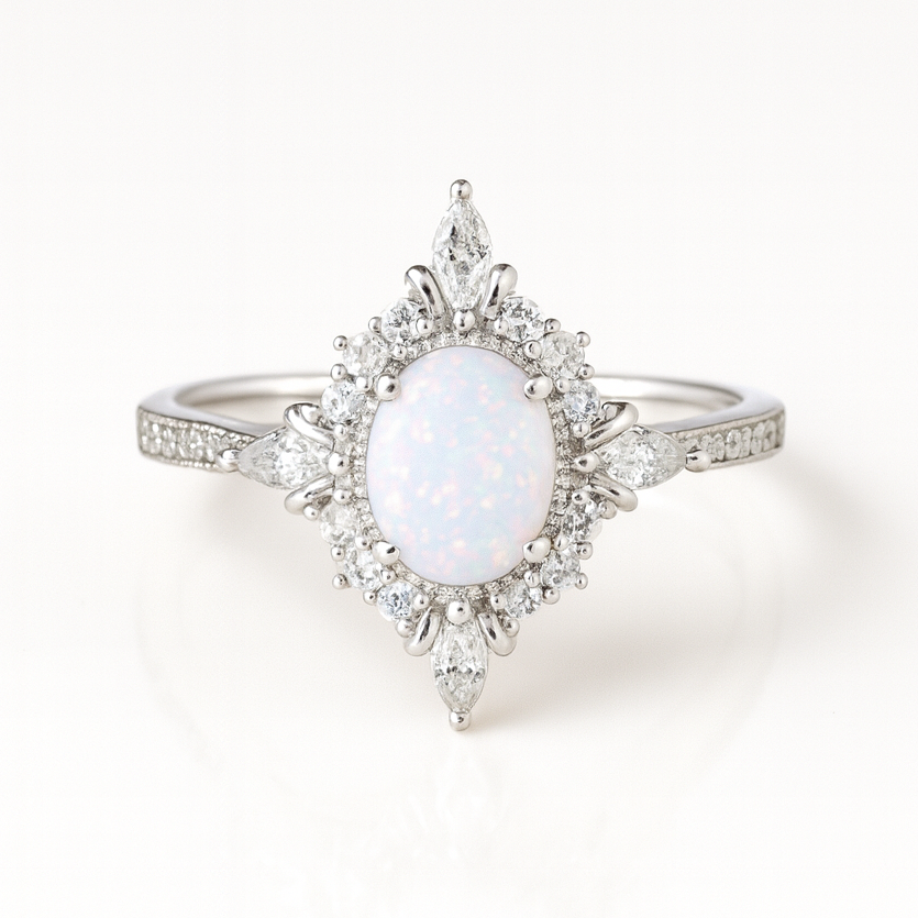 Mia Opal Ring Rose Gold