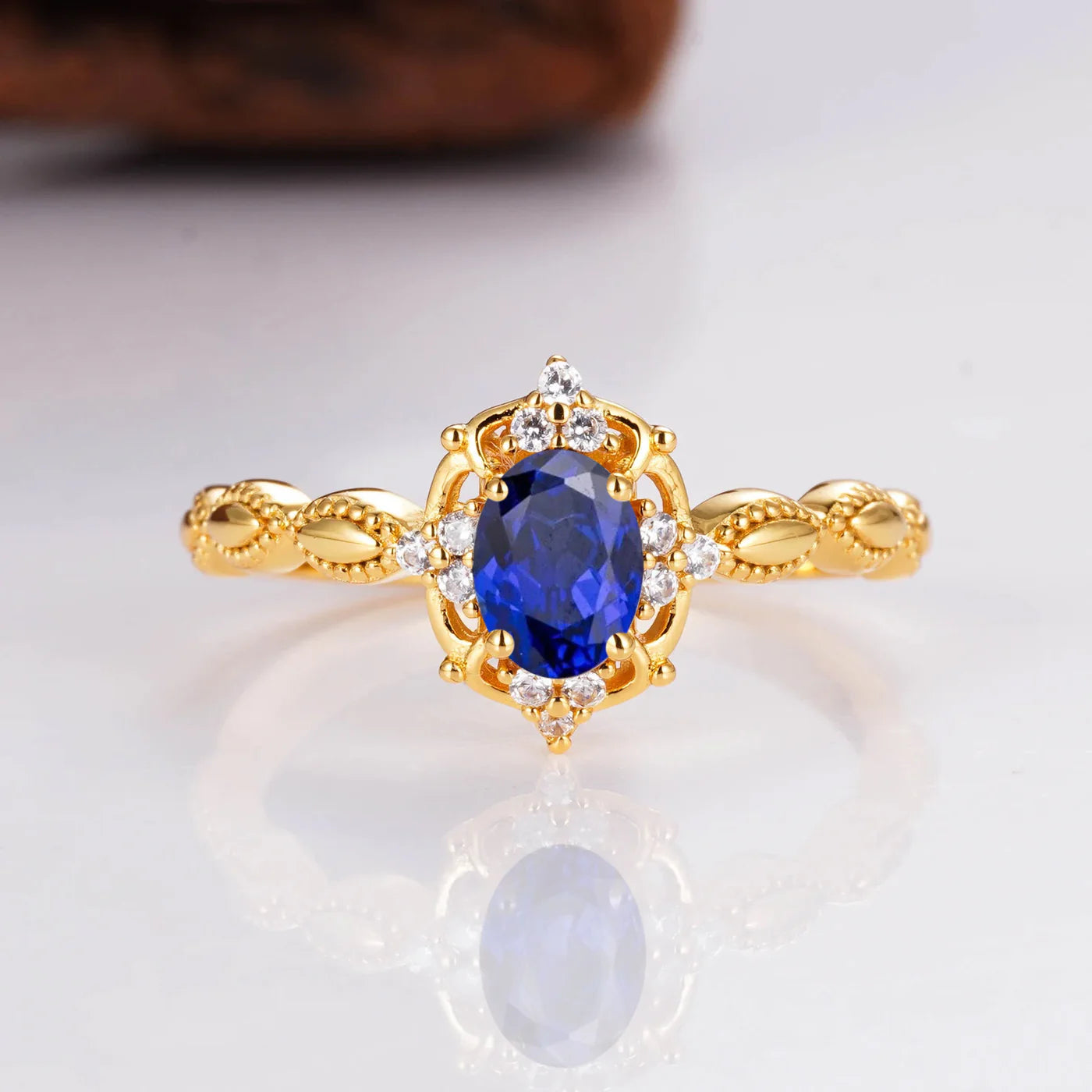 Fia Emerald Ring Gold
