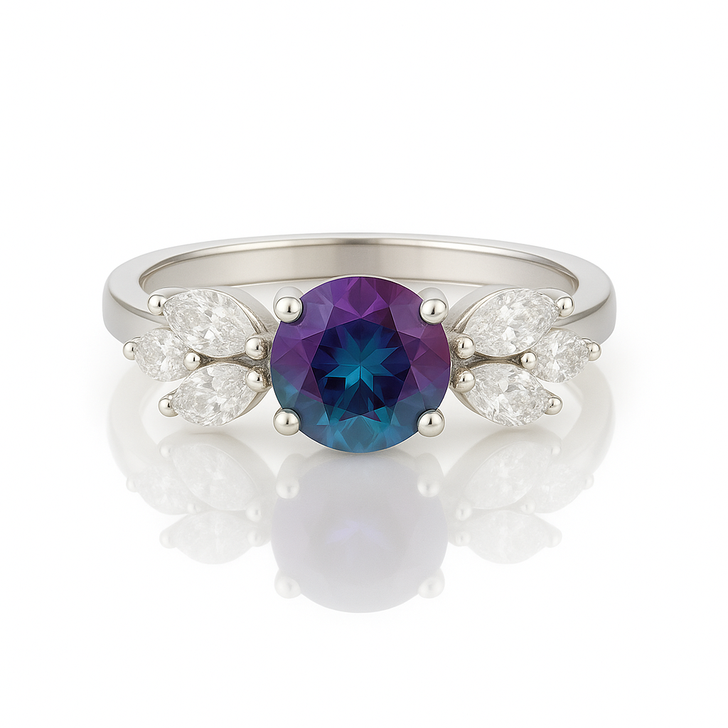 Ada Alexandrite Ring Sterling Silver