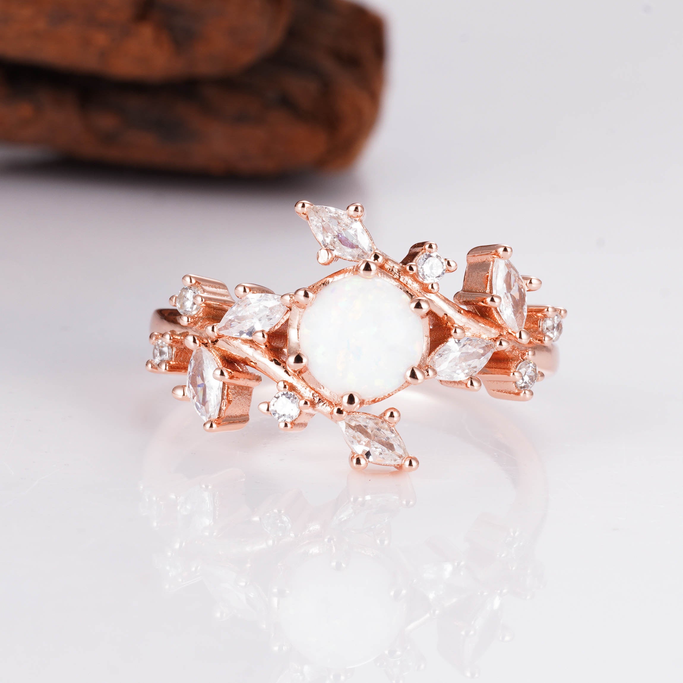 Via Opal Ring Sterling Silver