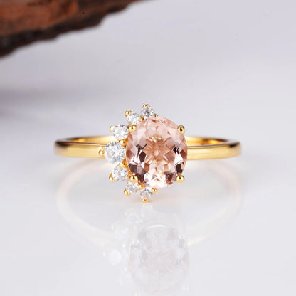 Ari Emerald Gold Ring with 2.0-Carat Emerald and Crystals