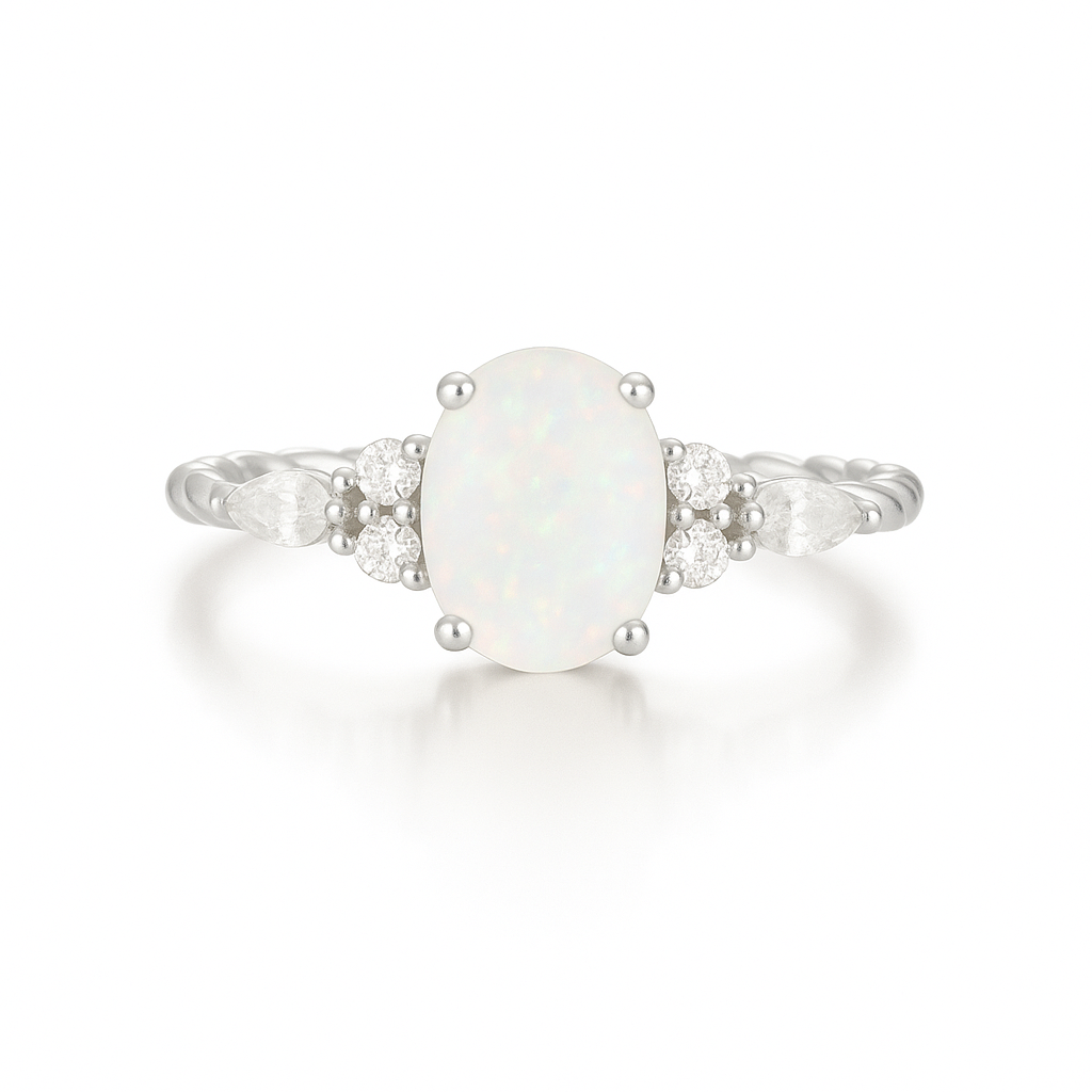 Fig Opal Ring Sterling Silver