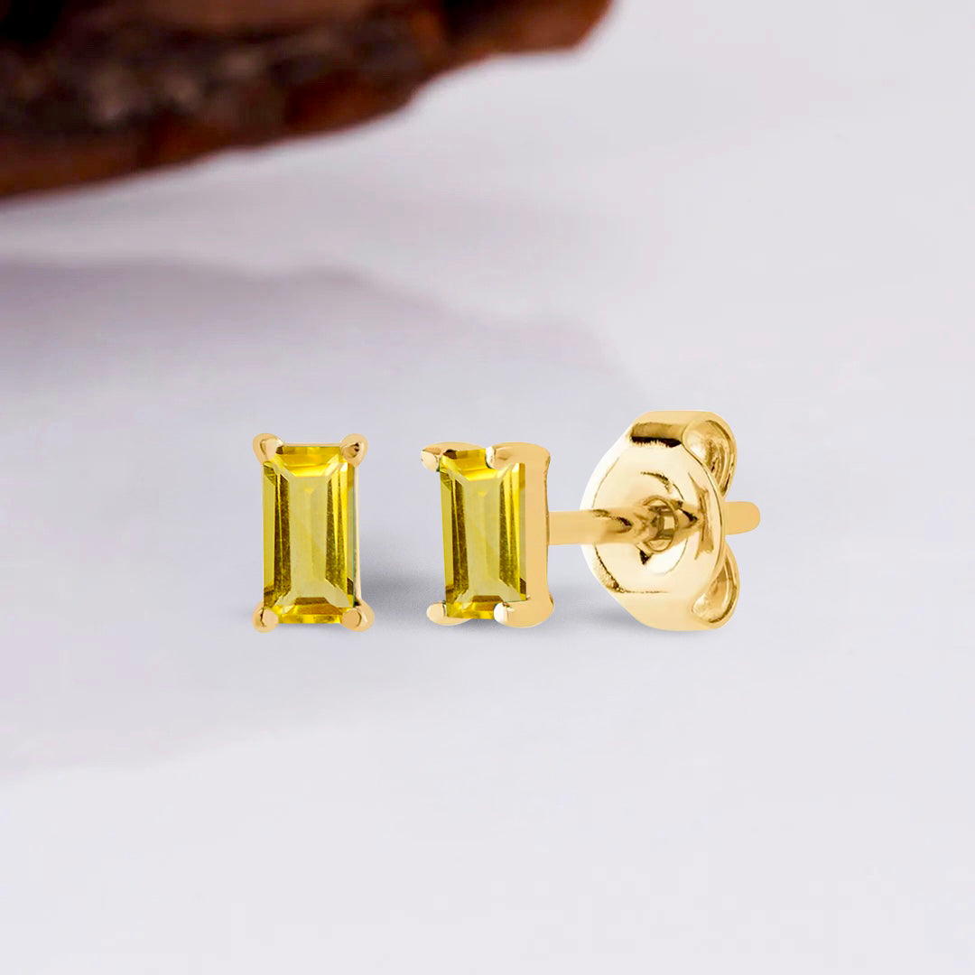 Pia 14k Solid Rose Gold Citrine Earrings