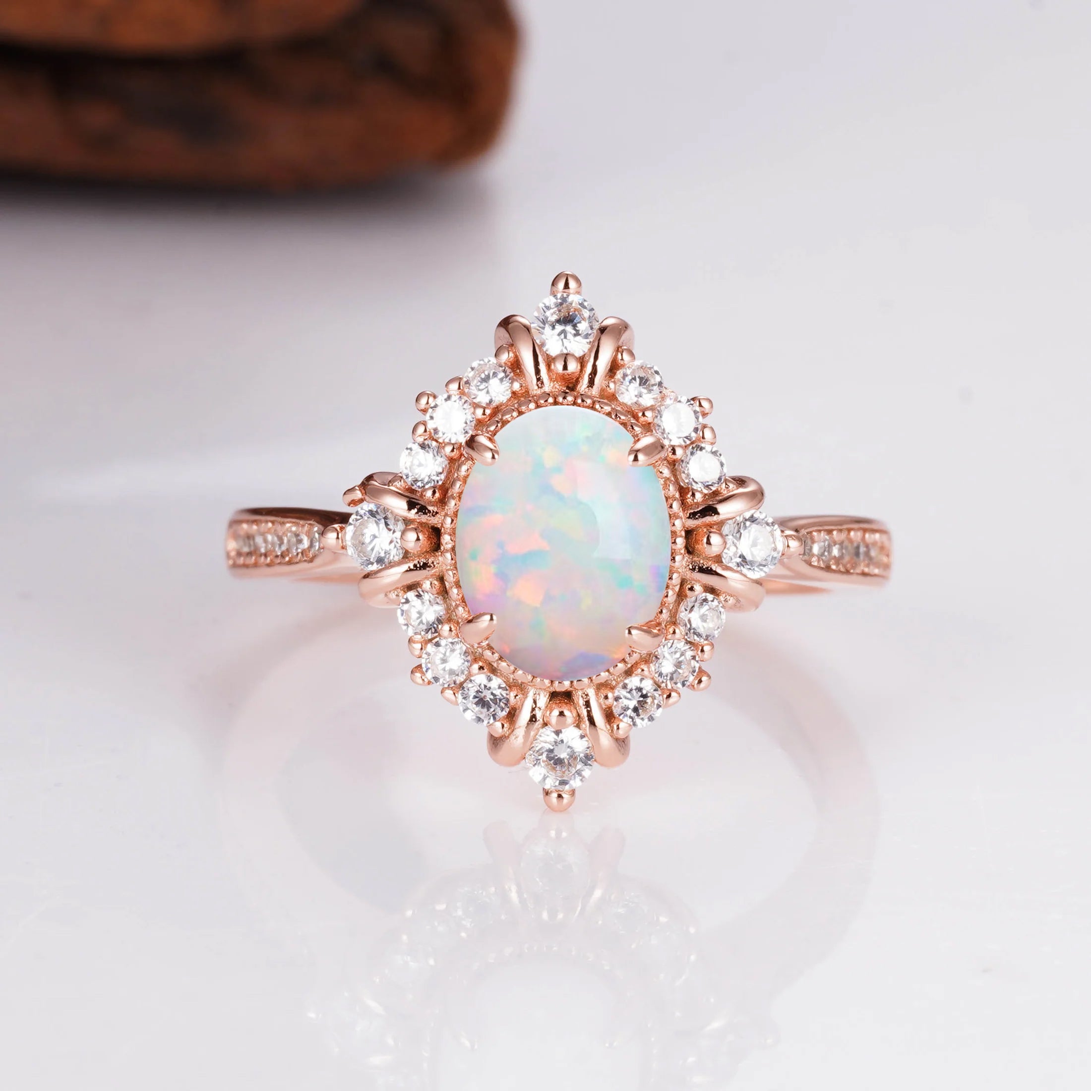 Mei Opal Ring Sterling Silver