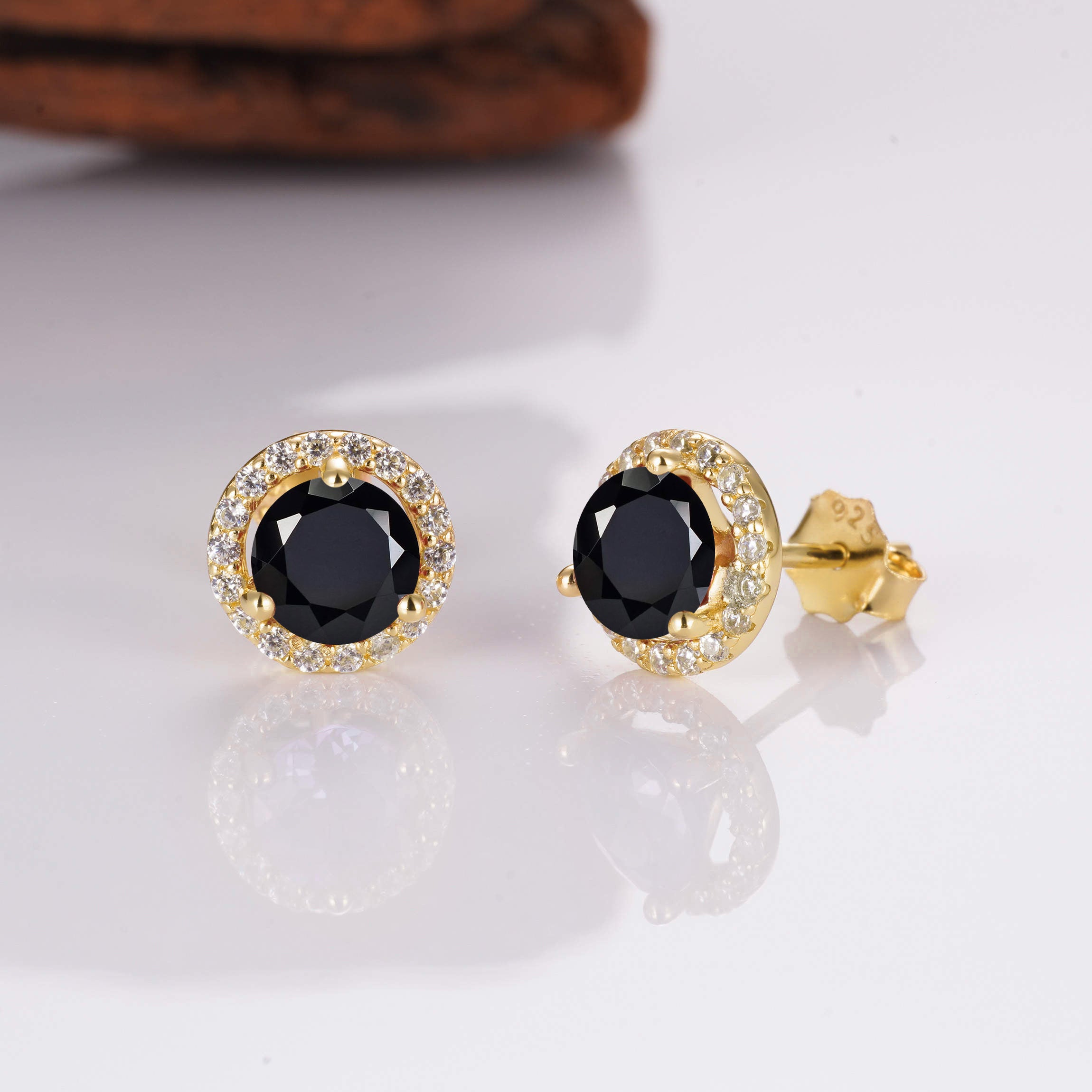 Jia Black Onyx Earrings Sterling Silver