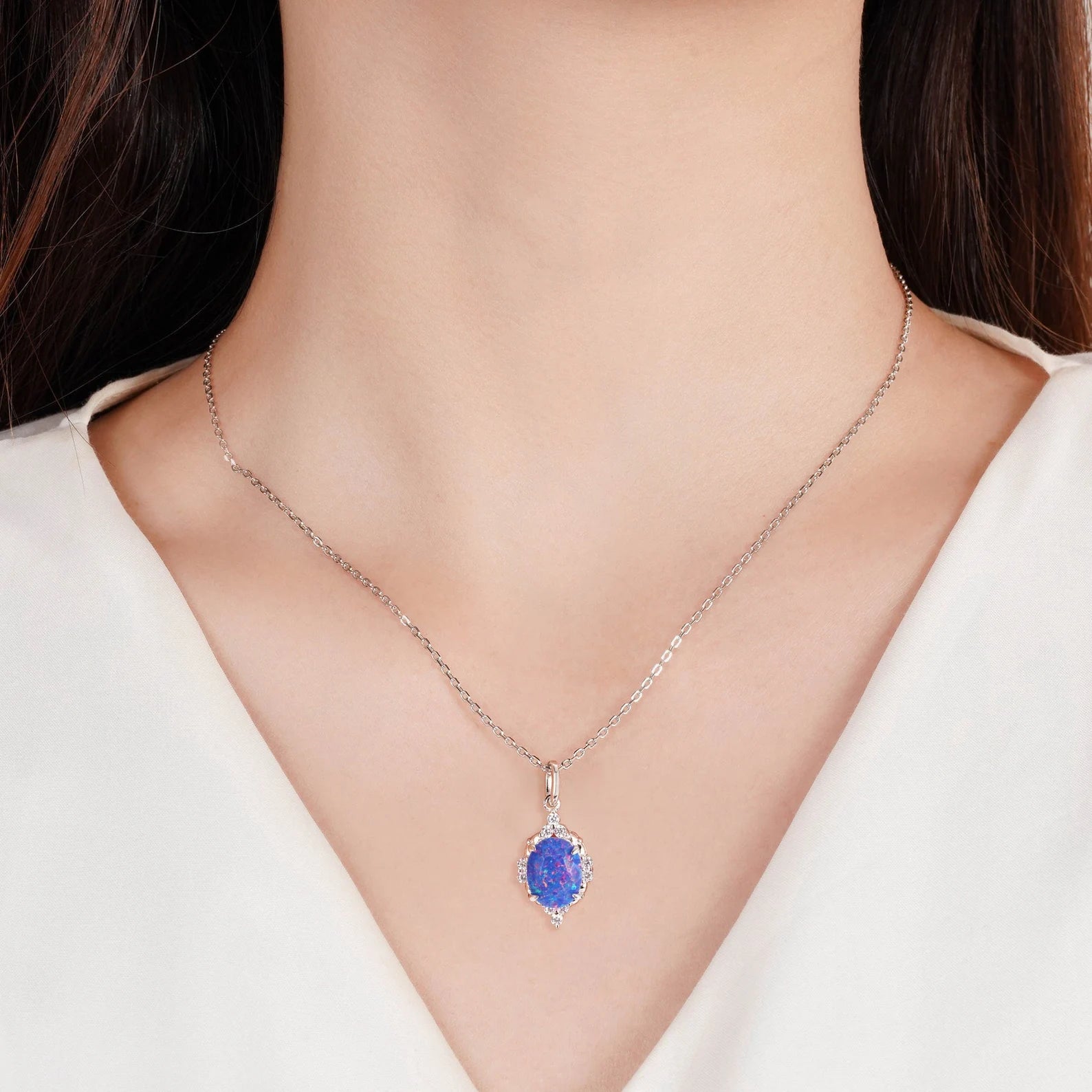 Brya Orchard Blue Opal Necklace