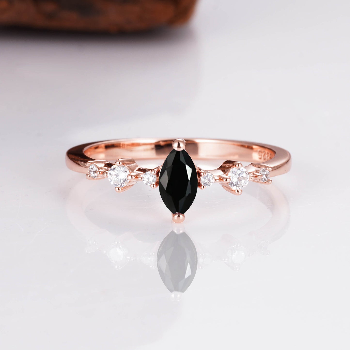 Ava Black Onyx Ring Sterling Silver