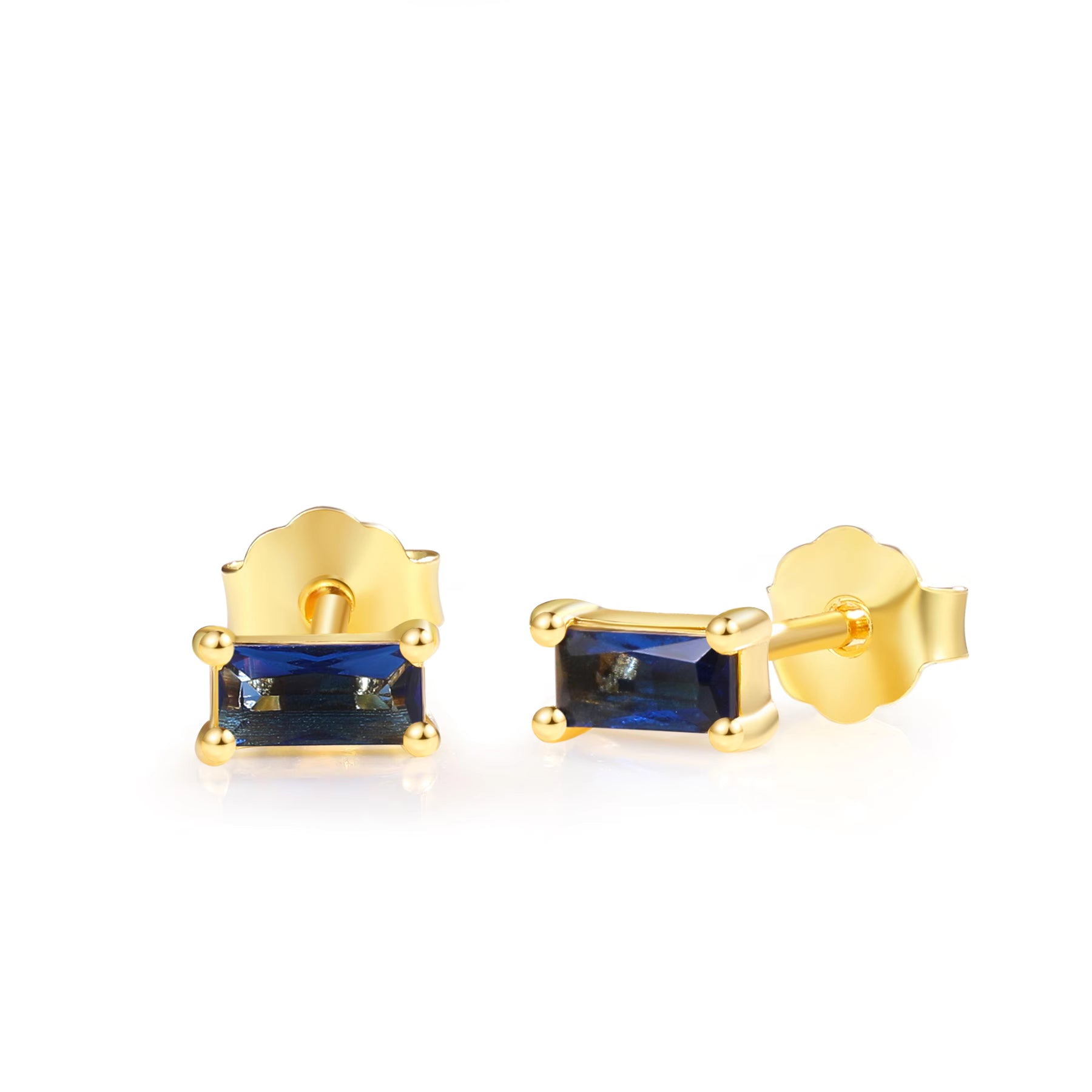 Pia 14k Solid Rose Gold Sapphire Earrings
