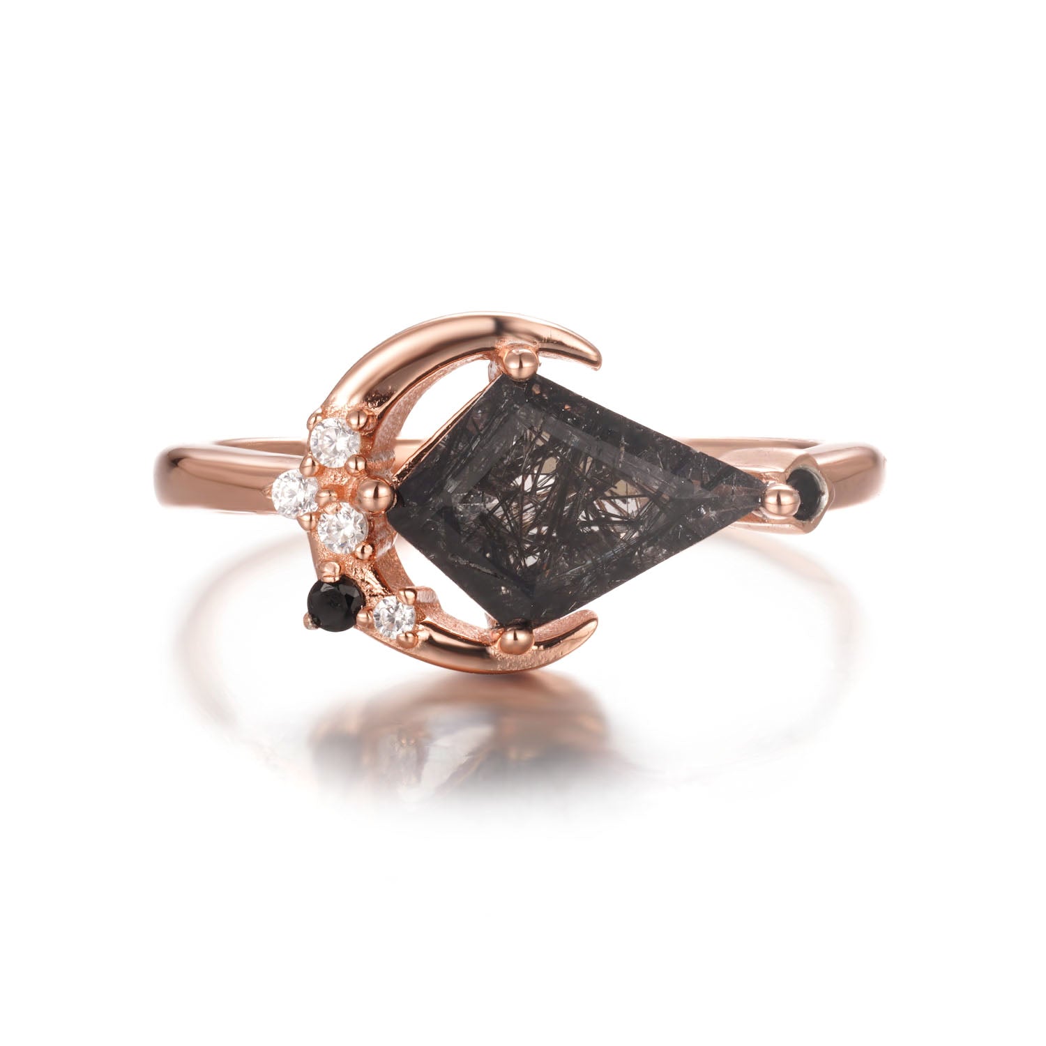 Elise Black Rutilated Quartz Ring